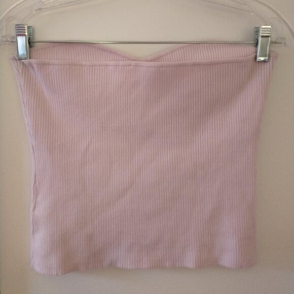 Reformation Jenni Strapless Sweater Knit Tube Top in Light Pink - Picture 10 of 10
